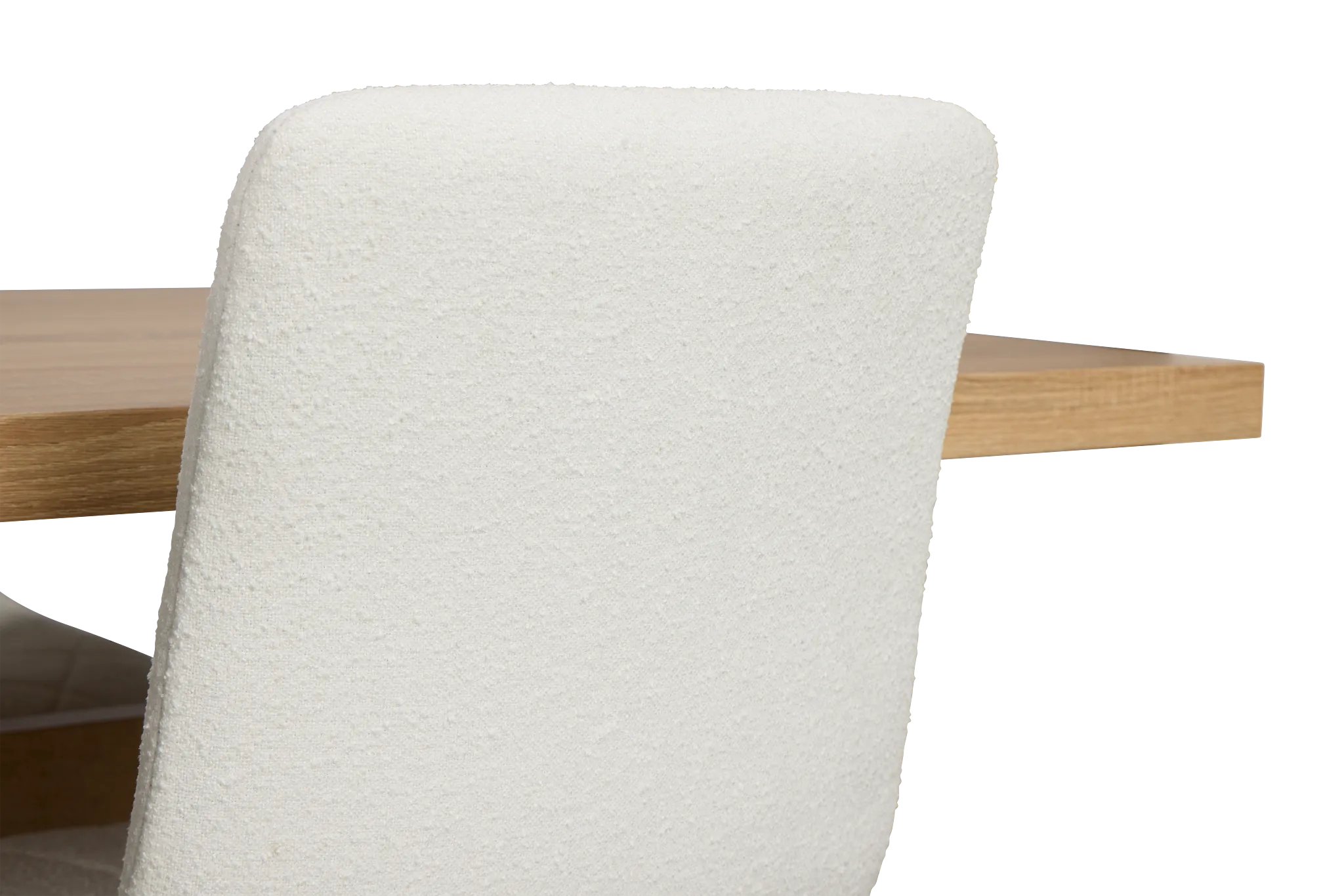 Lynden Light Tone Rect Table & 4 White Upholstered Side Chairs