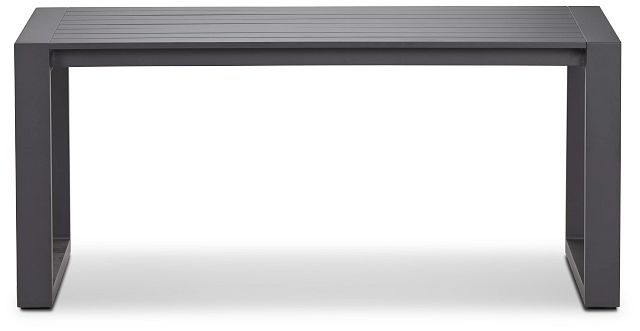 Linear Dark Gray Aluminum Coffee Table