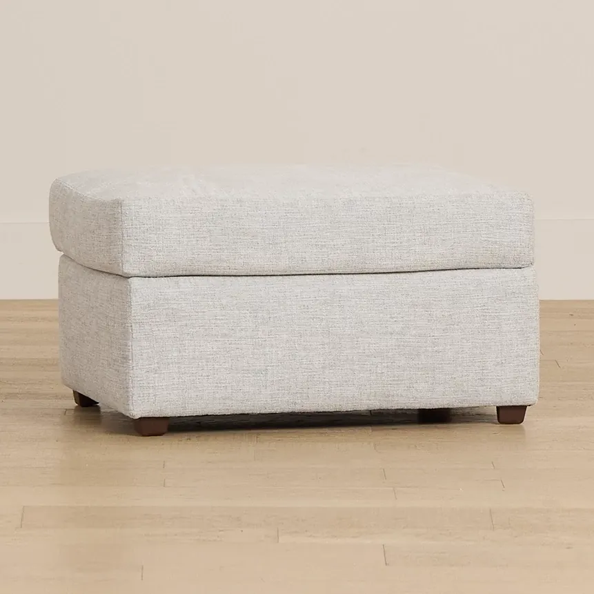 Miller Light Gray Fabric Ottoman