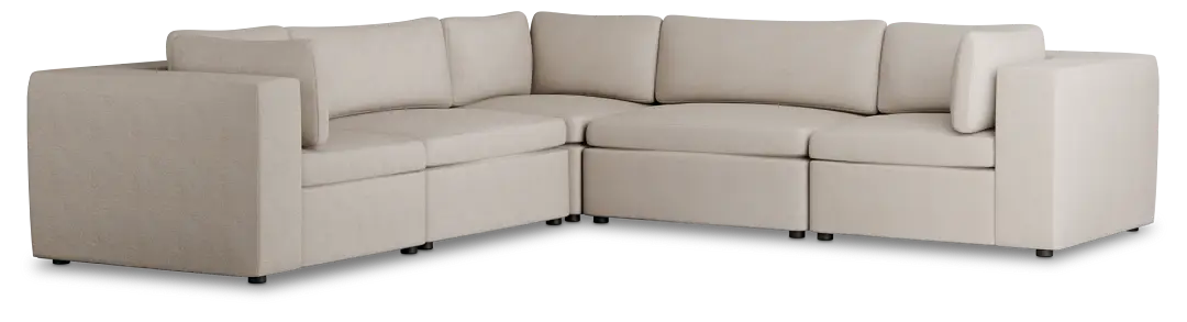 Destin Sutton Beige Fabric 5-piece Modular Sectional Destin Sutton Beige Fabric 5-piece Modular Sectional
