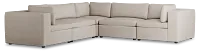 Destin Sutton Beige Fabric 5-piece Modular Sectional
