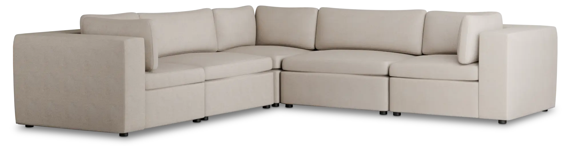 Destin Sutton Beige Fabric 5-piece Modular Sectional Destin Sutton Beige Fabric 5-piece Modular Sectional
