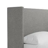 Captiva Linen Gray 48" Upholstered Shelter Bed