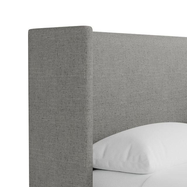 Captiva Linen Gray 48" Upholstered Shelter Bed