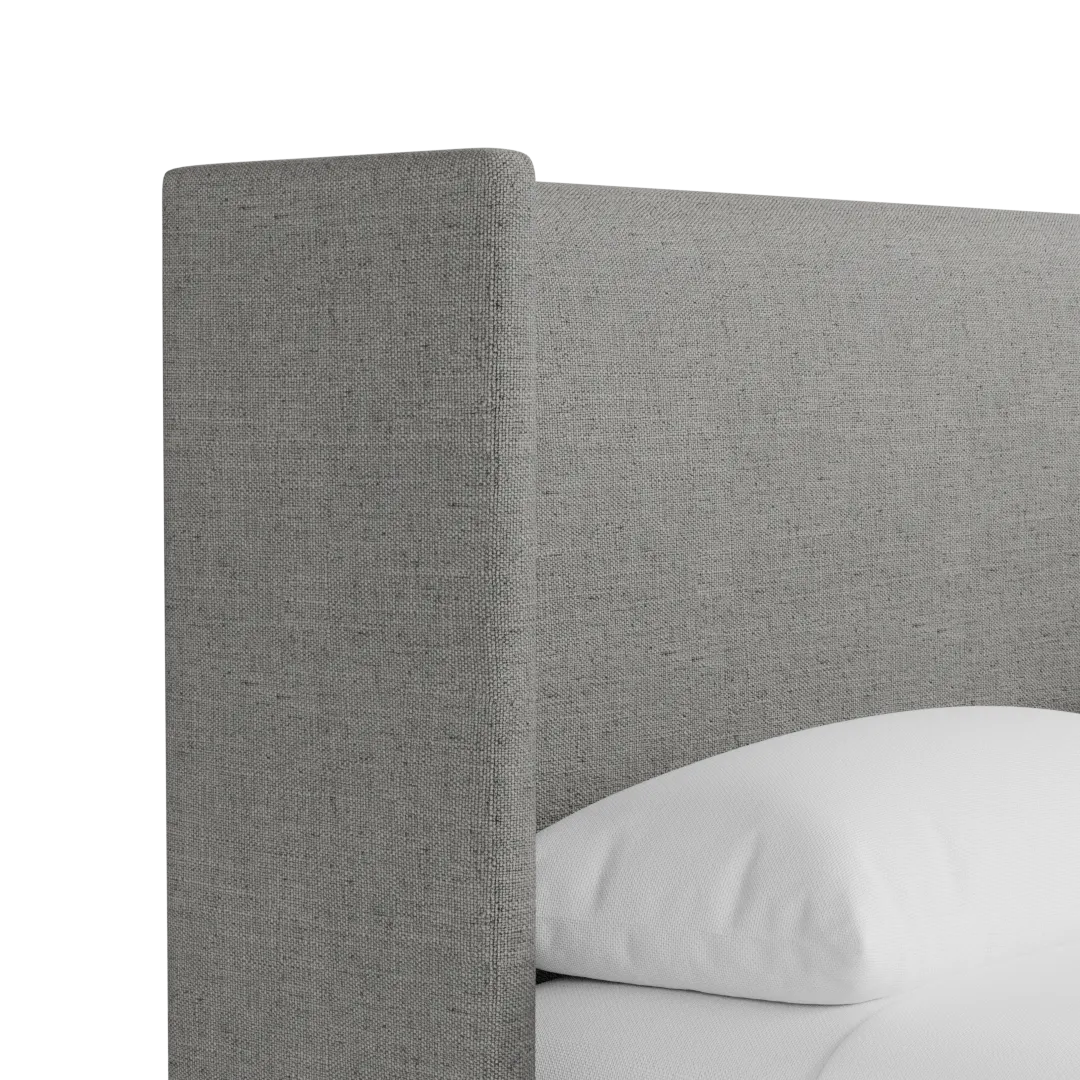 Captiva Linen Gray 48" Upholstered Shelter Bed