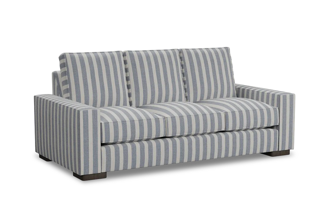 Edgewater Sea Lane Dark Blue 84" Sofa W/ 3 Cushions