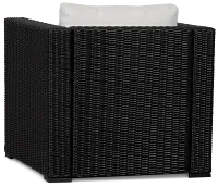 Montecito Black Chair With Light Beige Cushions