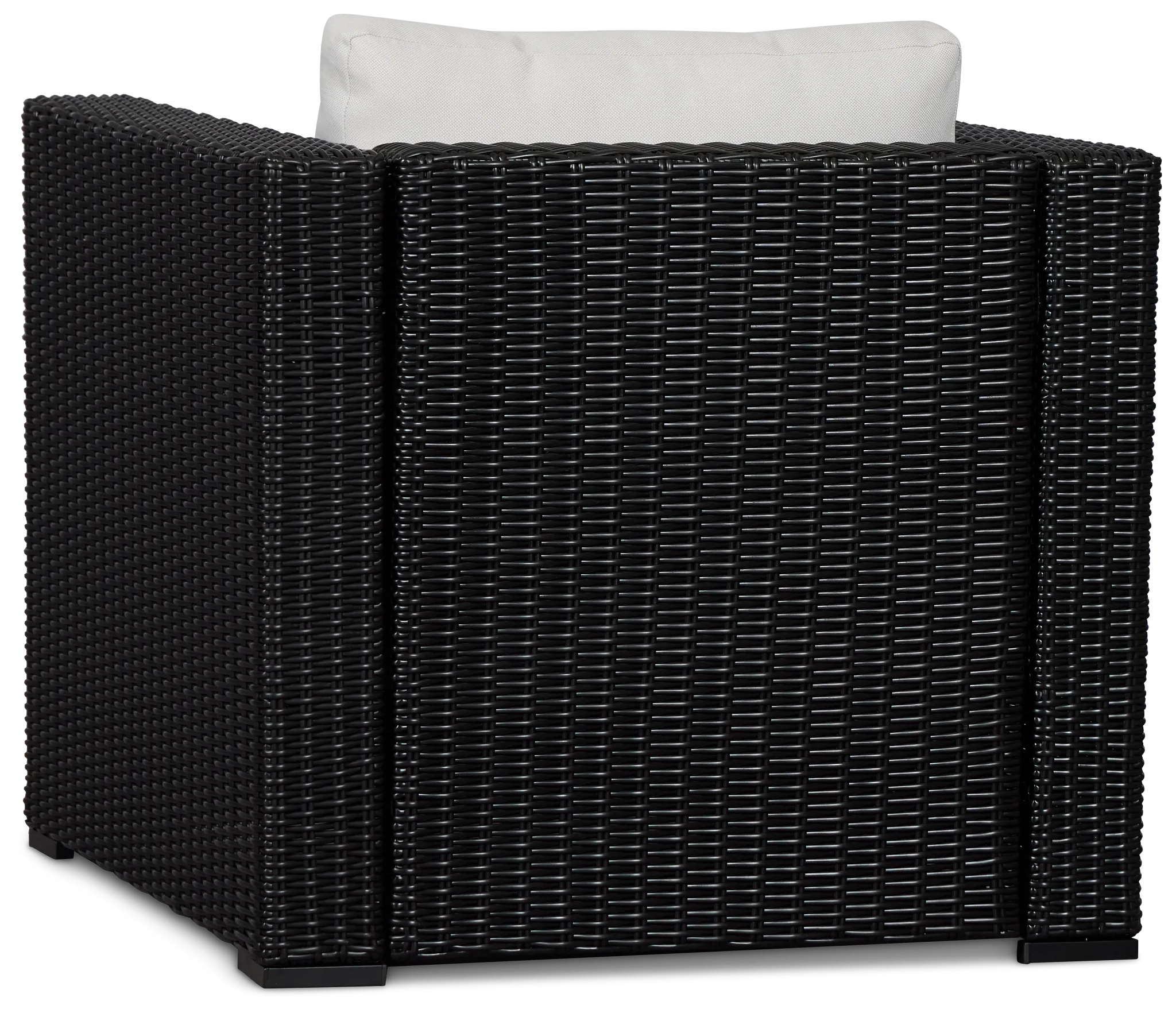 Montecito Black Chair With Light Beige Cushions