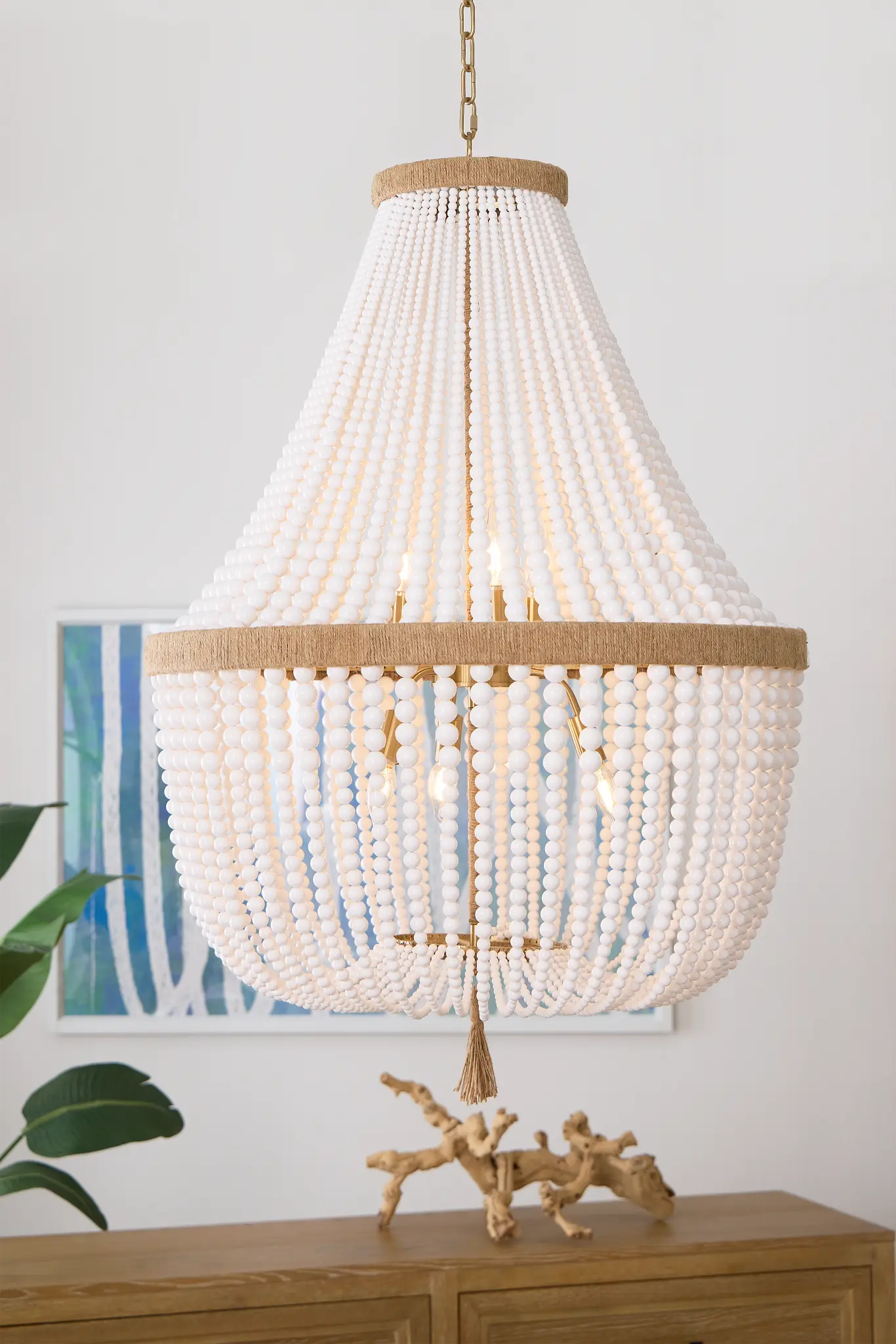 Larsen White Medium Chandelier Larsen White Medium Chandelier