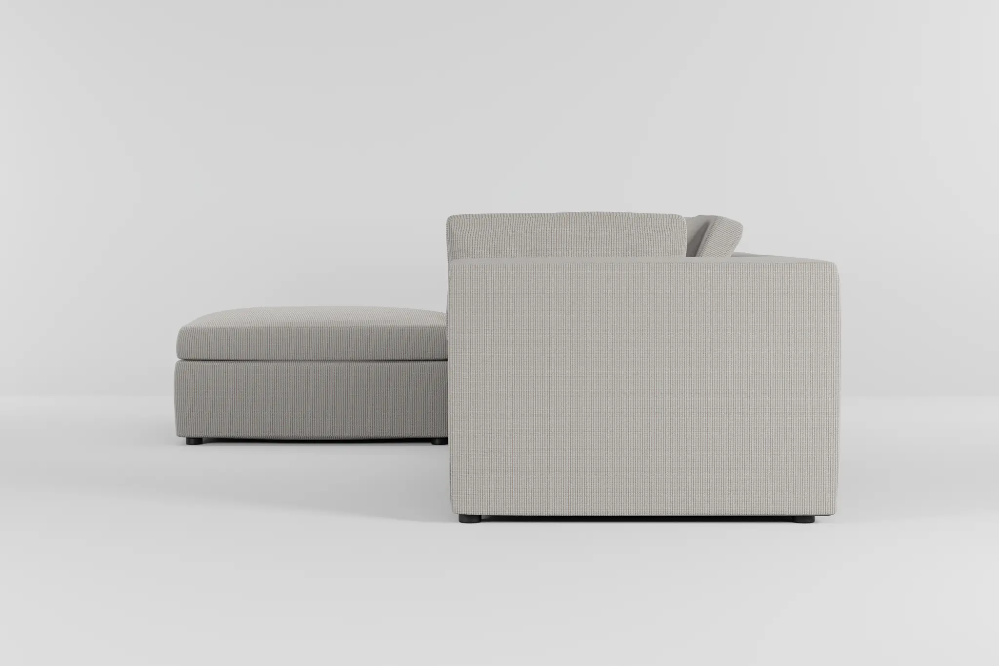 Destin Lucy Light Beige Fabric 4-piece Bumper Sectional Destin Lucy Light Beige Fabric 4-piece Bumper Sectional