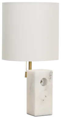 Aria White Marble Table Lamp