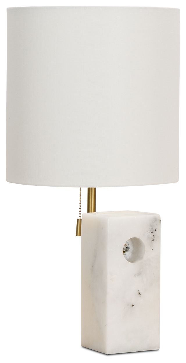 Aria White Marble Table Lamp