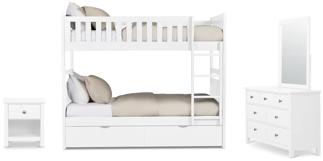 Charleston White Bunk Bed Storage Bedroom