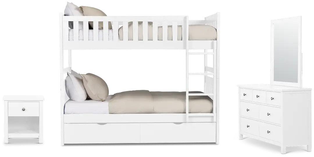 Charleston White Bunk Bed Storage Bedroom Charleston White Bunk Bed Storage Bedroom