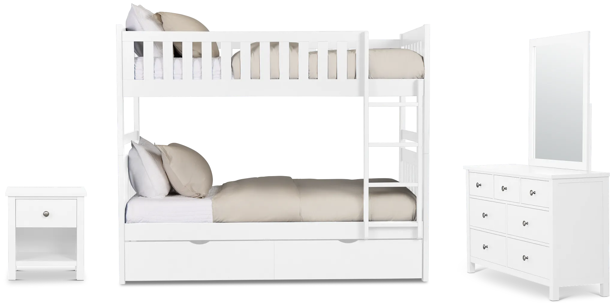 Charleston White Bunk Bed Storage Bedroom