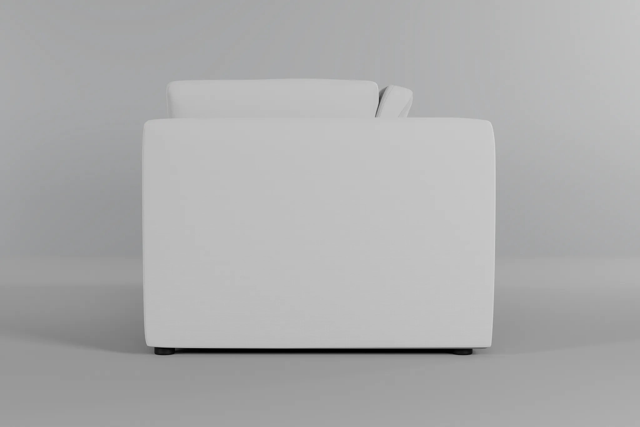 Destin Suave White Fabric 2-piece Modular Sofa