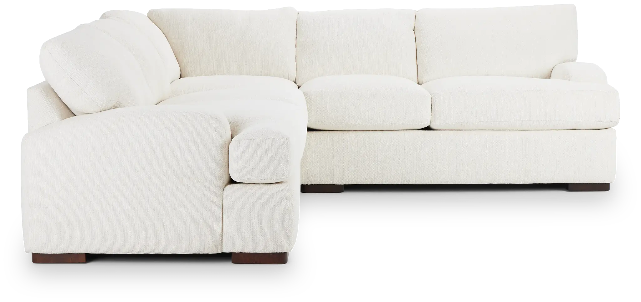 Alpha White Fabric Small Two-arm Sectional Alpha White Fabric Small Two-arm Sectional