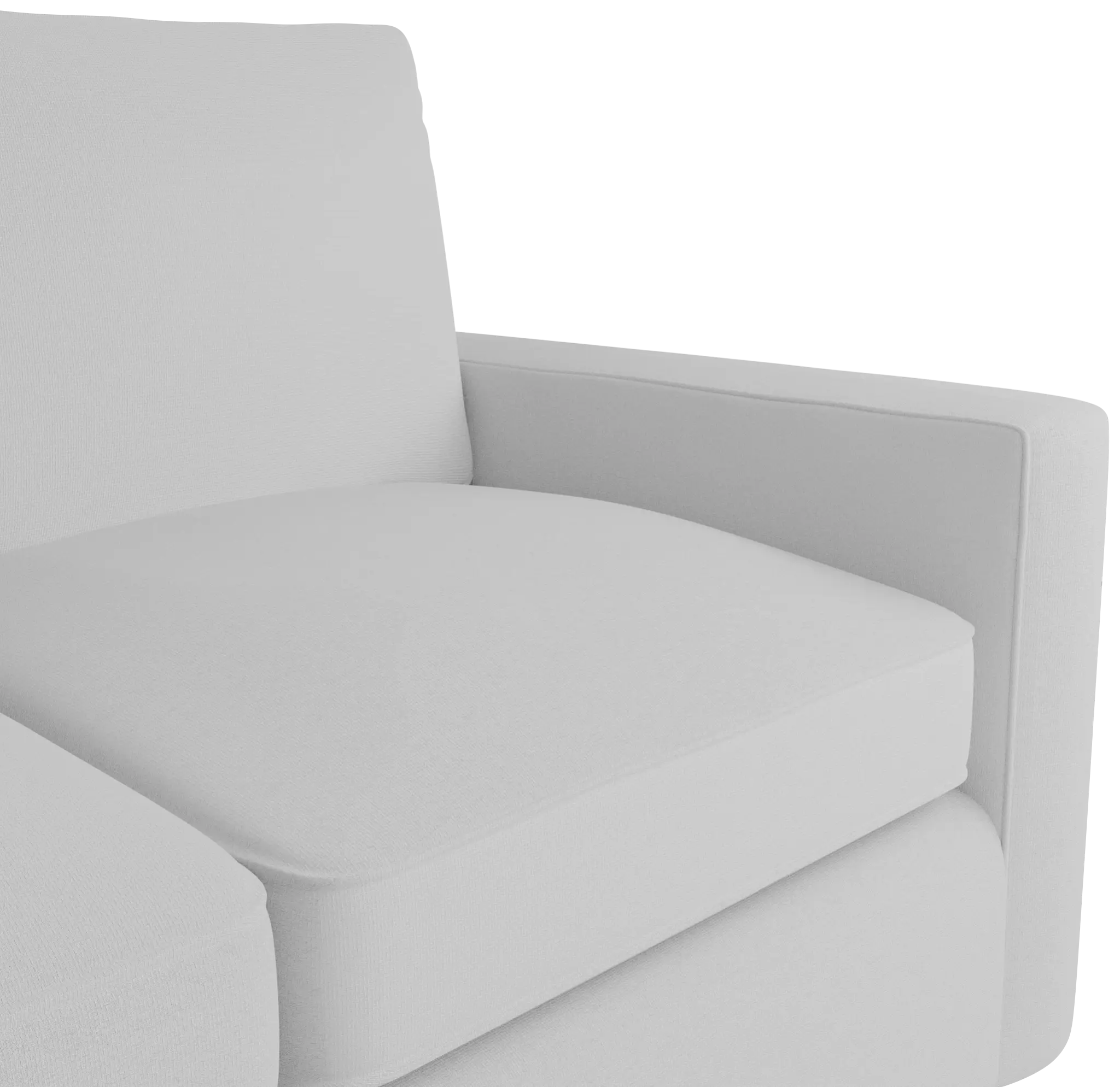 Siesta Suave White Fabric Memory Foam Sleeper Siesta Suave White Fabric Memory Foam Sleeper