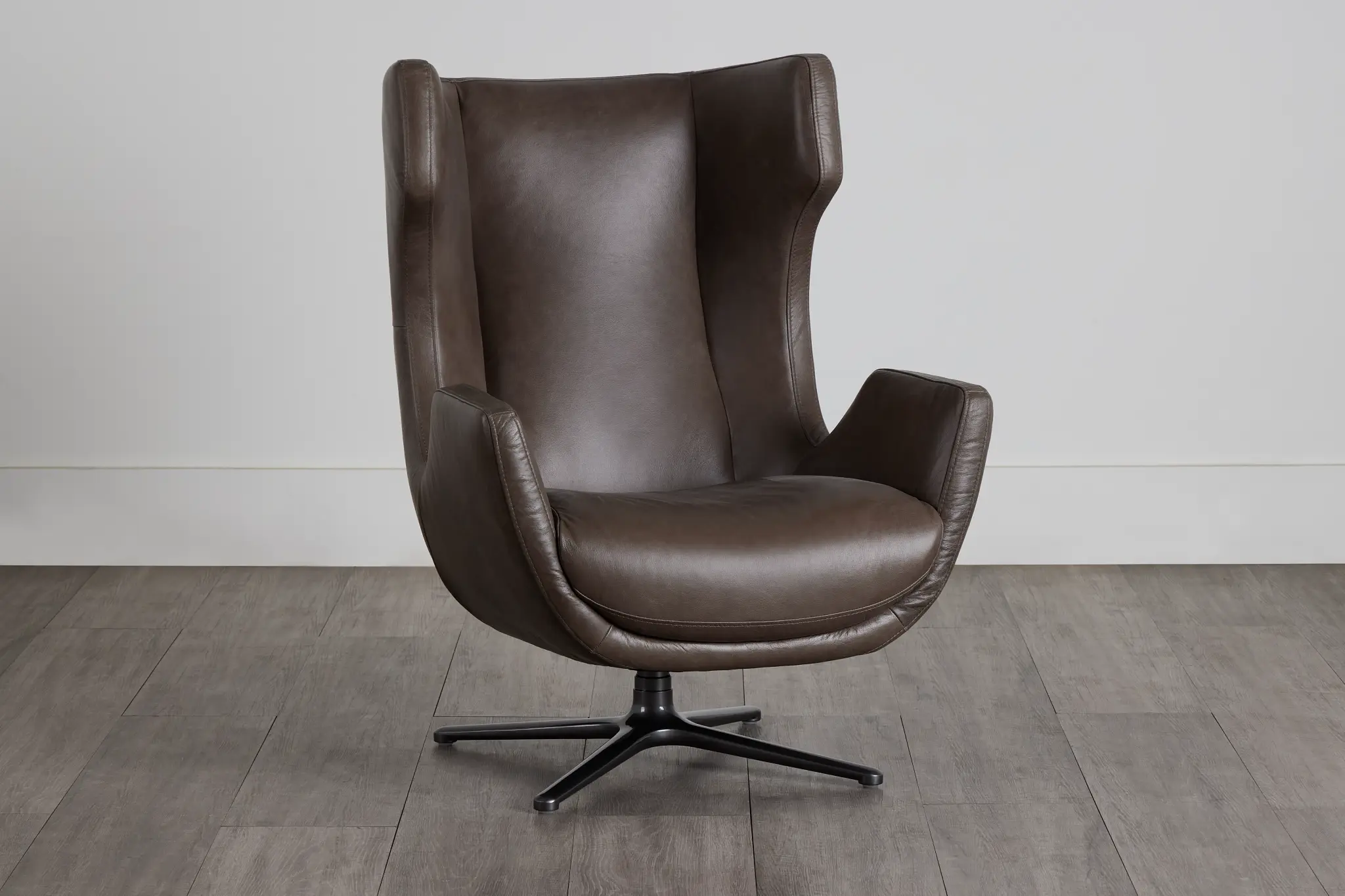 Penn Dark Gray Leather Swivel Accent Chair Penn Dark Gray Leather Swivel Accent Chair