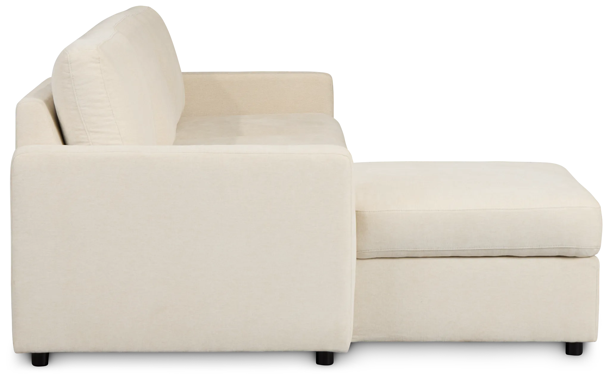 Addie Beige Fabric Left Chaise Storage Sectional