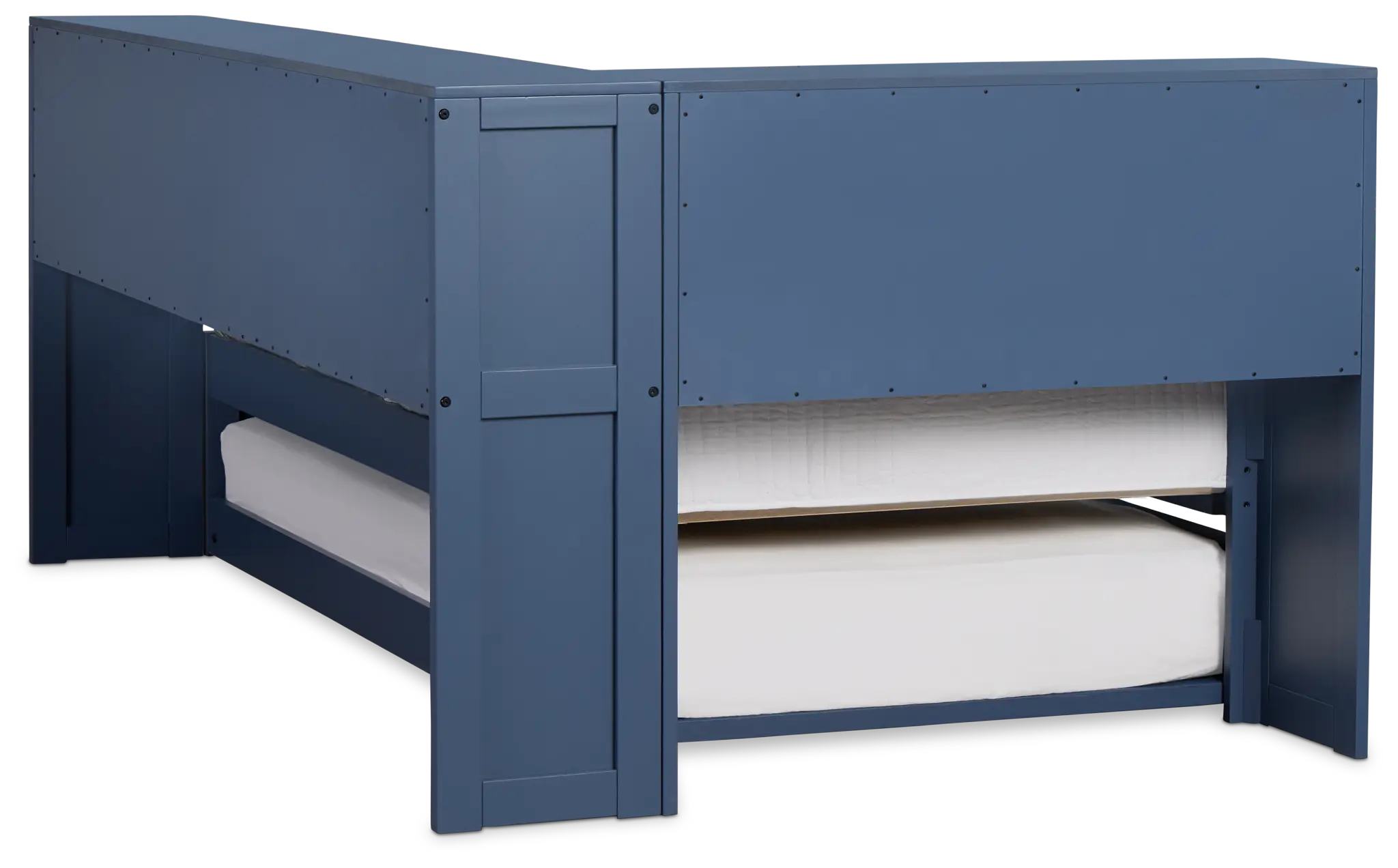 Charleston Dark Blue Corner Bookcase Bed With Trundle Charleston Dark Blue Corner Bookcase Bed With Trundle