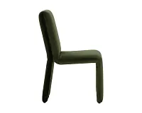 Heron Dark Green Fabric Upholstered Side Chair