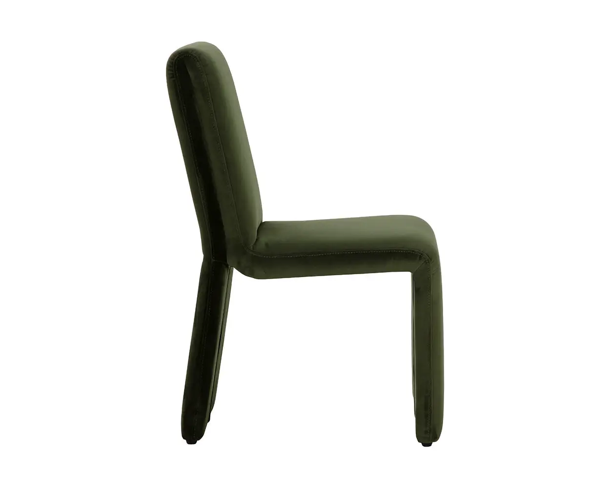 Heron Dark Green Fabric Upholstered Side Chair Heron Dark Green Fabric Upholstered Side Chair