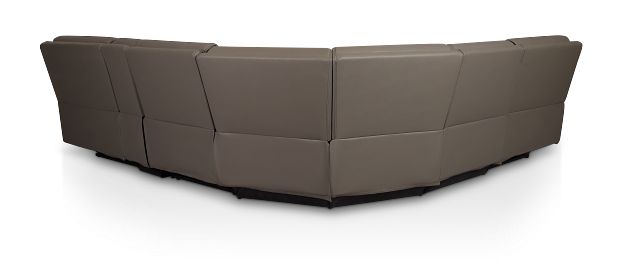 Rhett Gray Micro Small Triple Power Reclining Two-arm Sectional