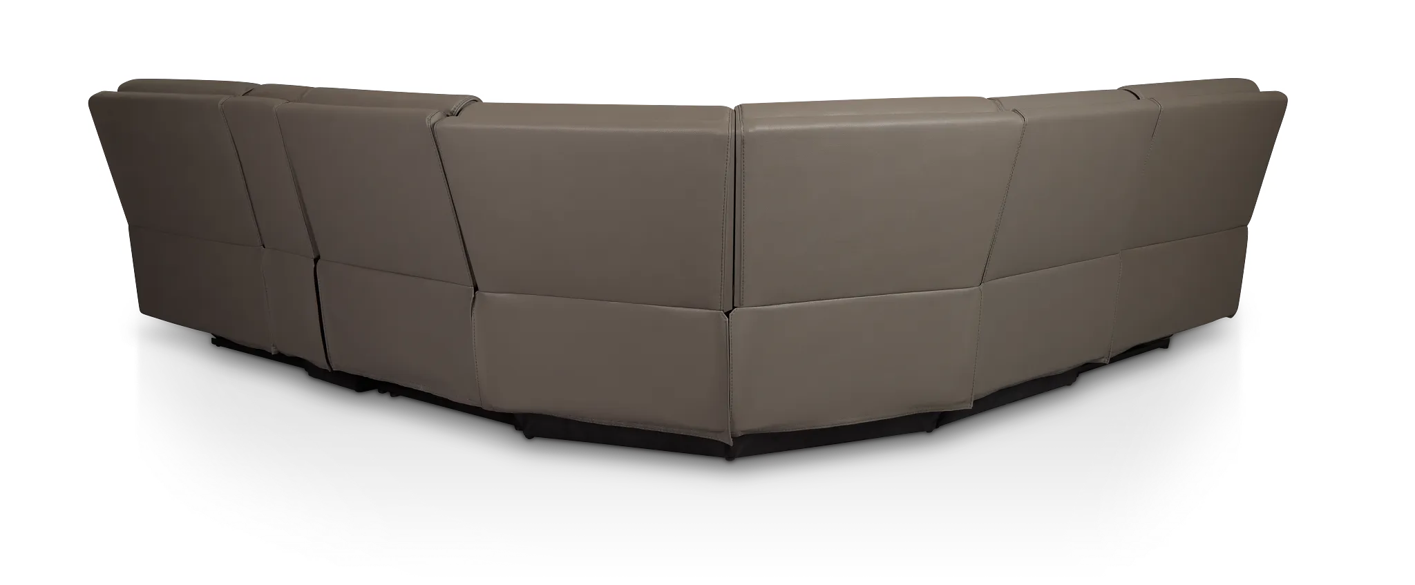 Rhett Gray Micro Small Triple Power Reclining Two-arm Sectional