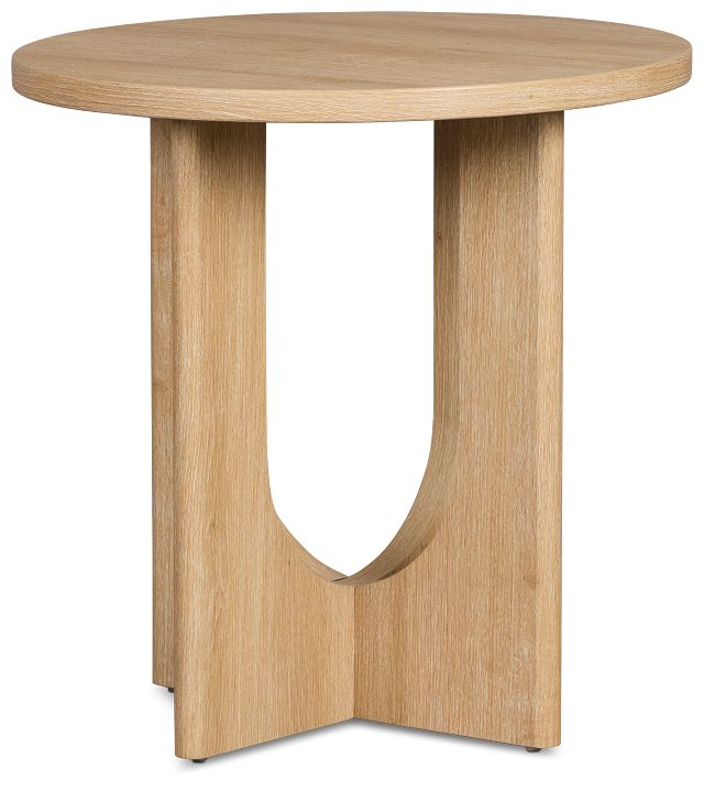 Lyndie Light Tone Round End Table