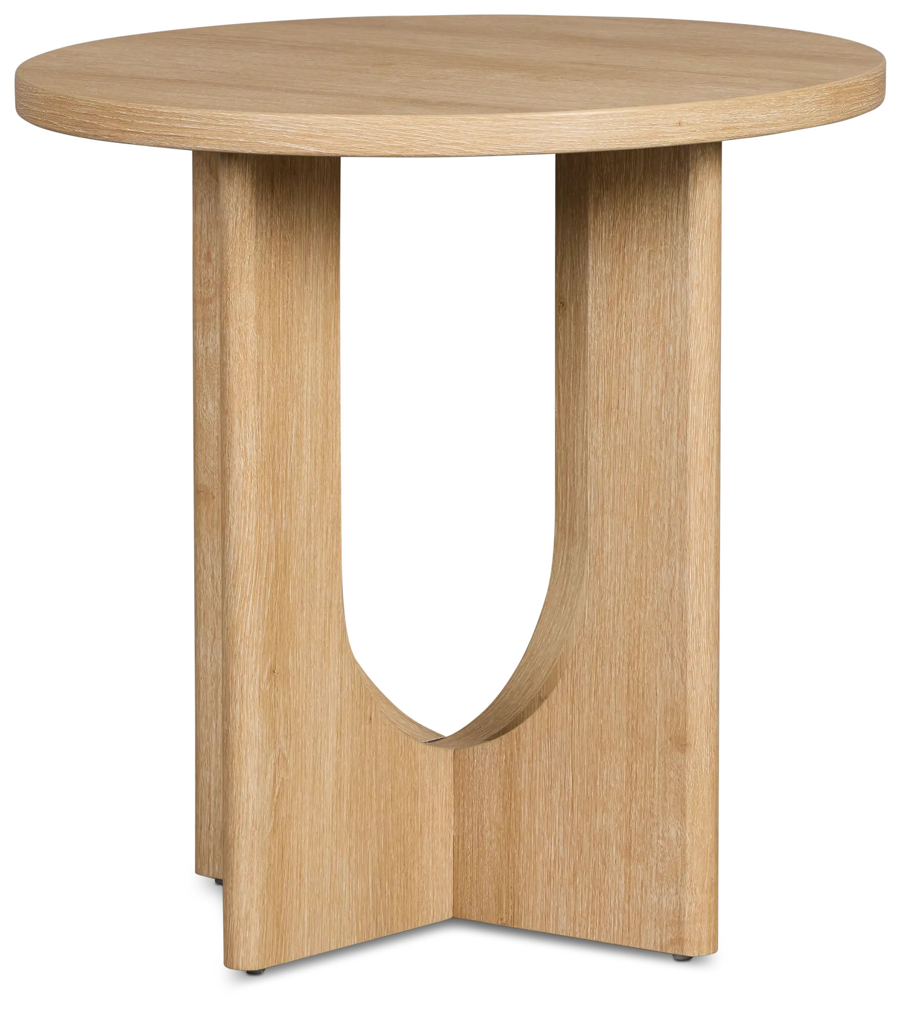 Lyndie Light Tone Round End Table Lyndie Light Tone Round End Table