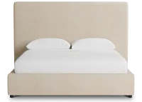 Grayton Sutton Beige 54" Upholstered Platform Bed