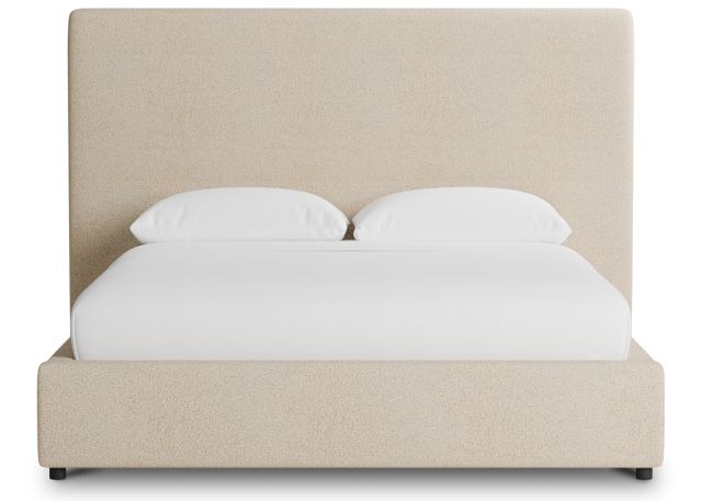 Grayton Sutton Beige 54" Upholstered Platform Bed