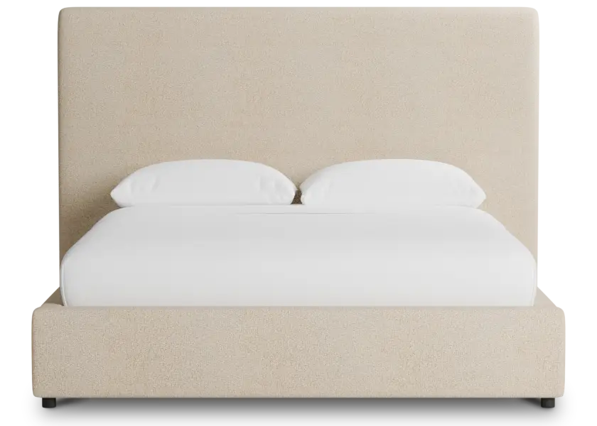 Grayton Sutton Beige 54" Upholstered Platform Bed Grayton Sutton Beige 54" Upholstered Platform Bed