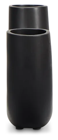 Cresent Black Vase