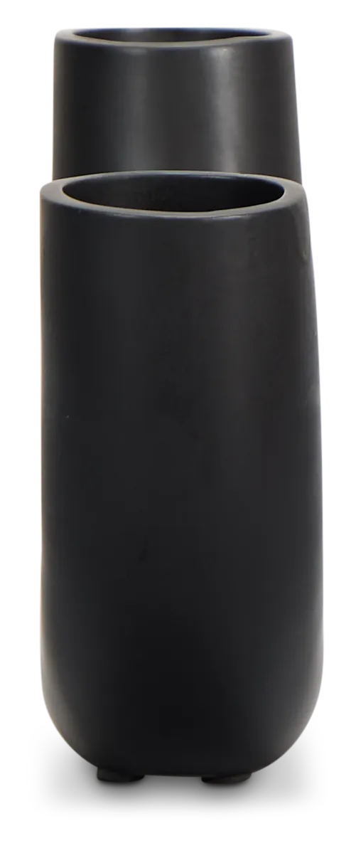 Cresent Black Vase