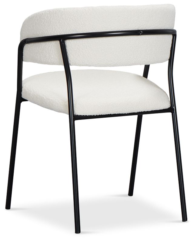 Fremont White Upholstered Arm Chair