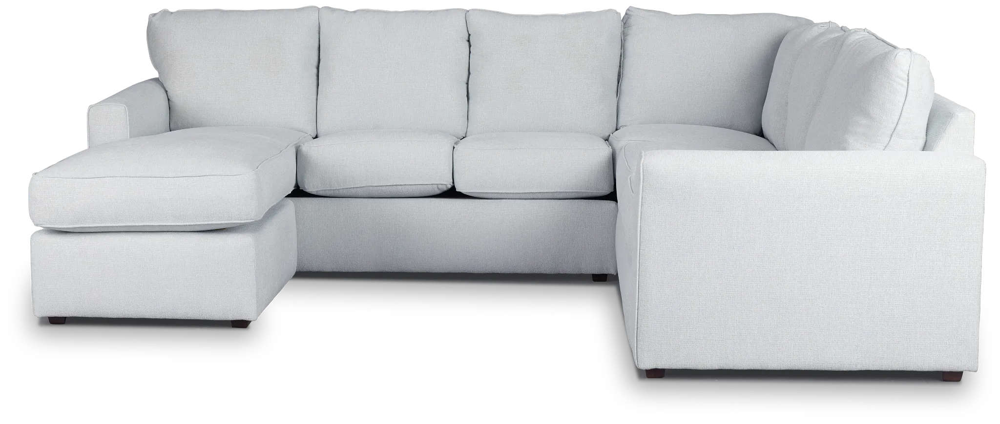 Avalon Light Blue Fabric Left Chaise Sectional