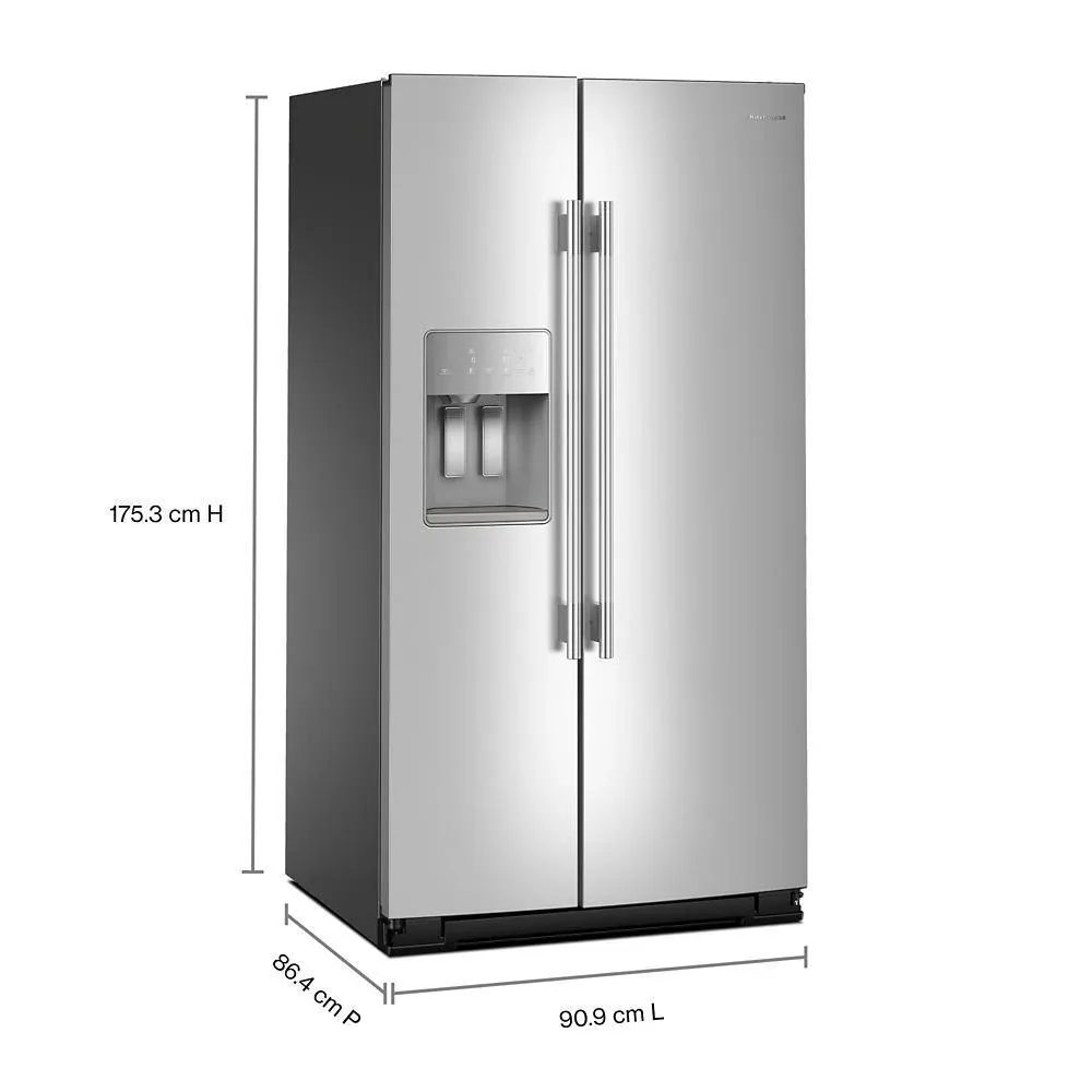 Kitchenaid 536 Series Stainless Steel Side By Side Refrigerator