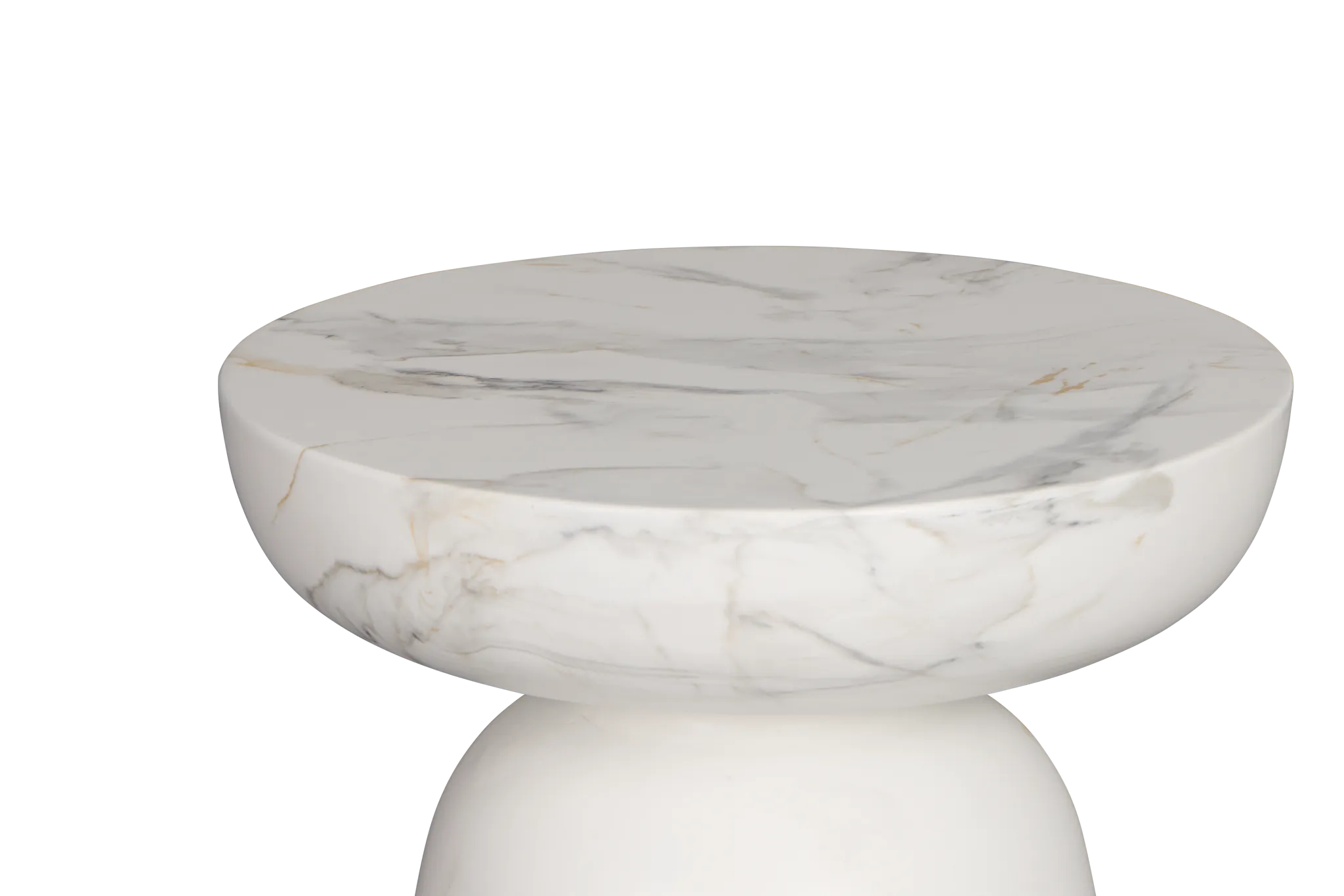 Merrick White Round End Table