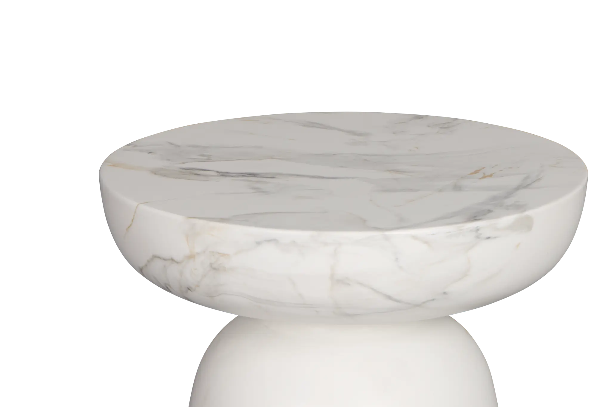Merrick White Round End Table Merrick White Round End Table