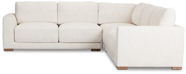 Maeve Light Beige Fabric Small Two-arm Sectional