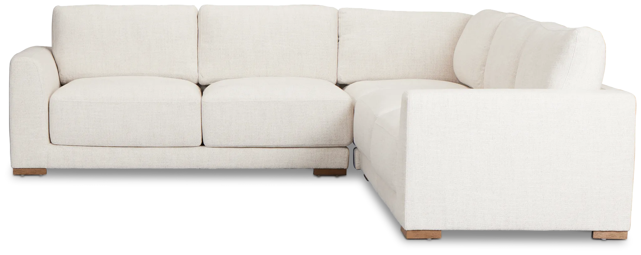 Maeve Light Beige Fabric Small Two-arm Sectional