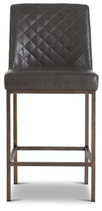 Sierra Dark Gray Bonded Ltr 24" Barstool