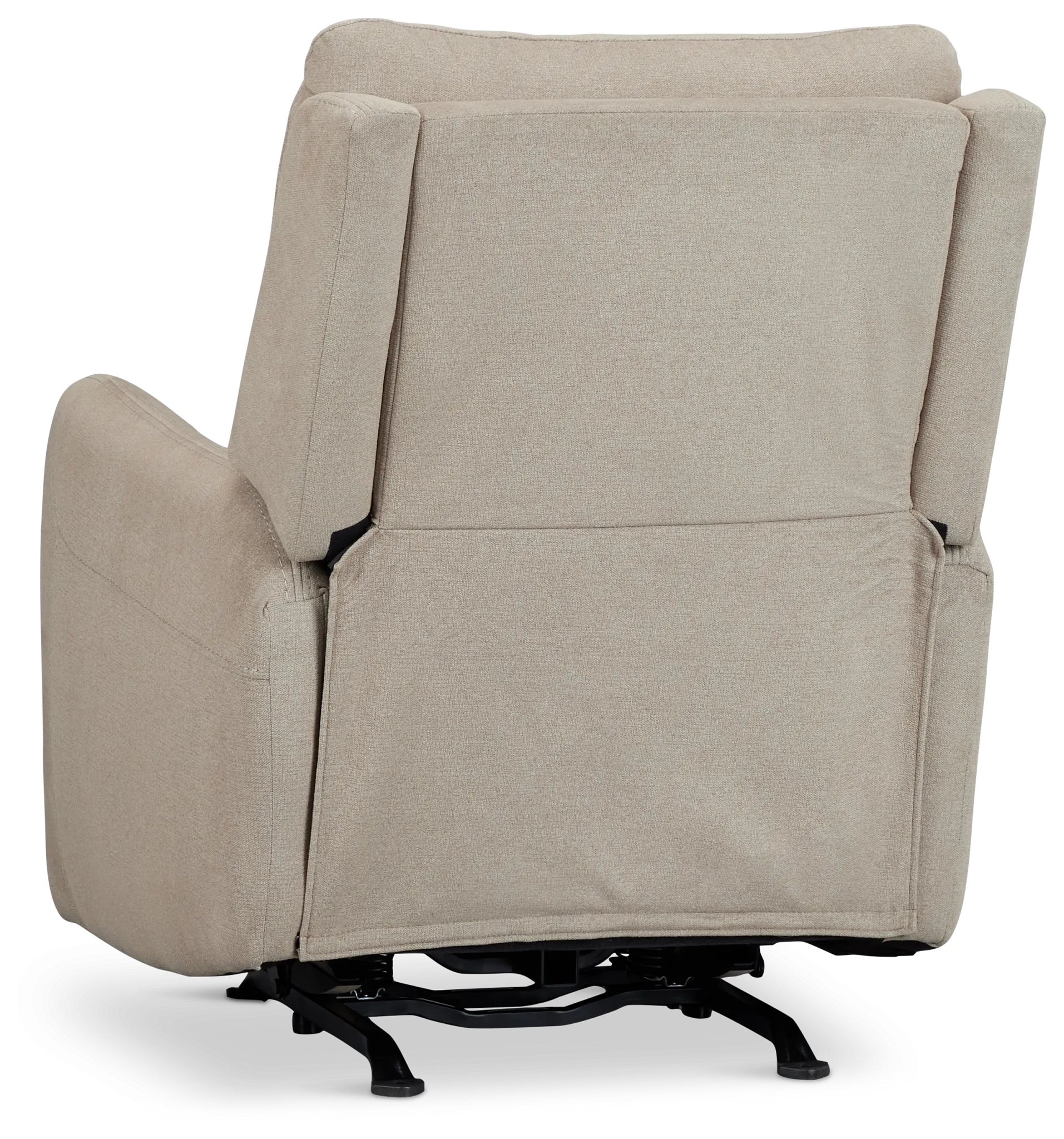 Jonas Khaki Fabric Power Recliner With Heat And Massage