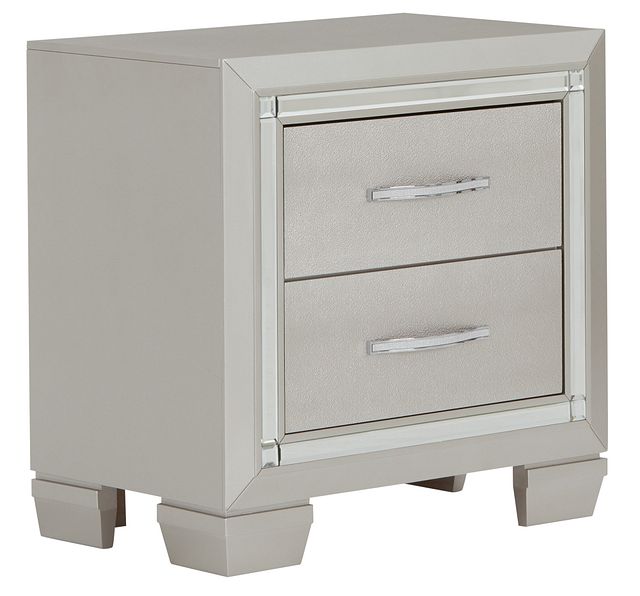 Platinum Silver Nightstand