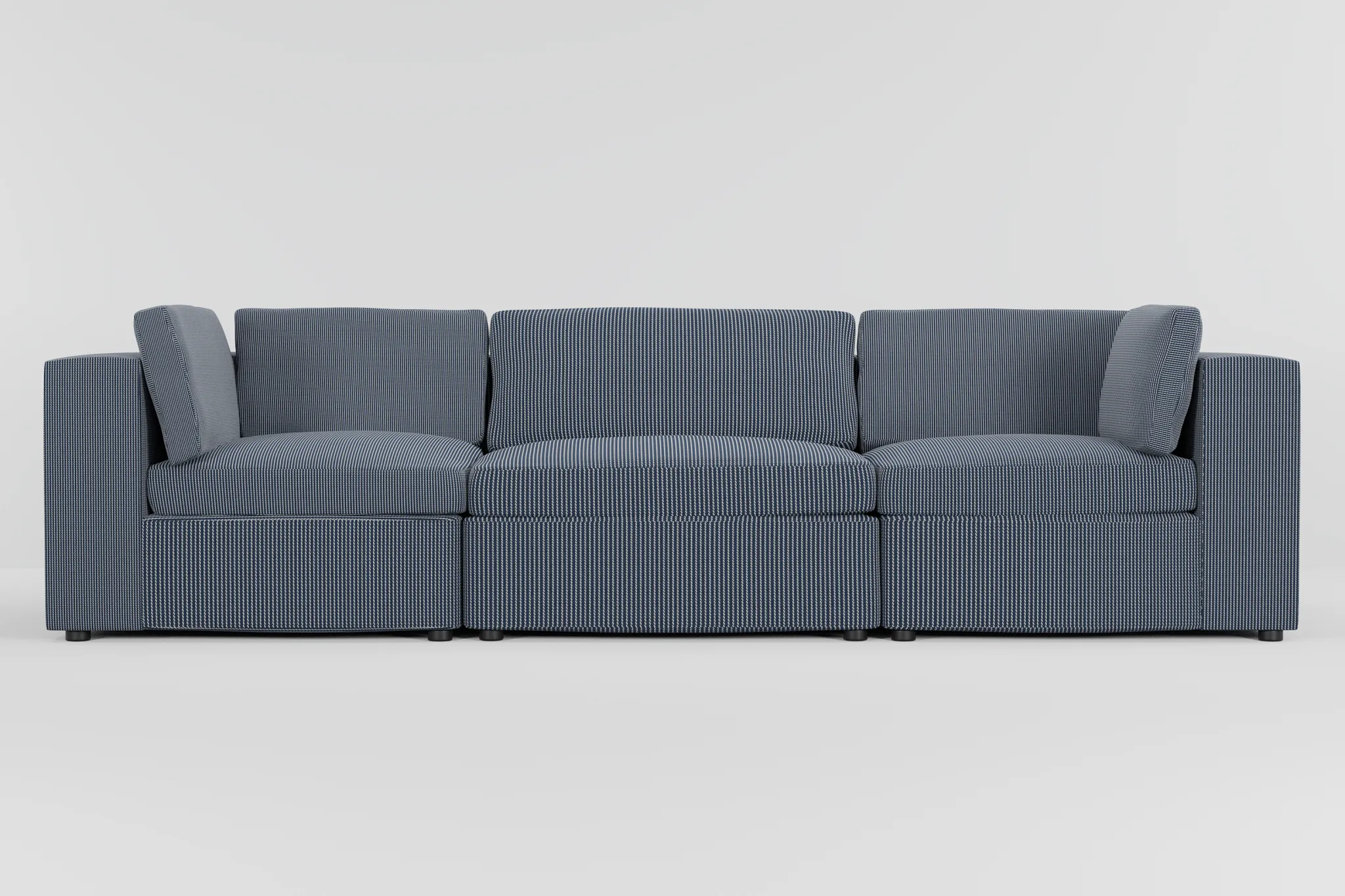 Destin Lucy Navy Fabric 3-piece Modular Sofa
