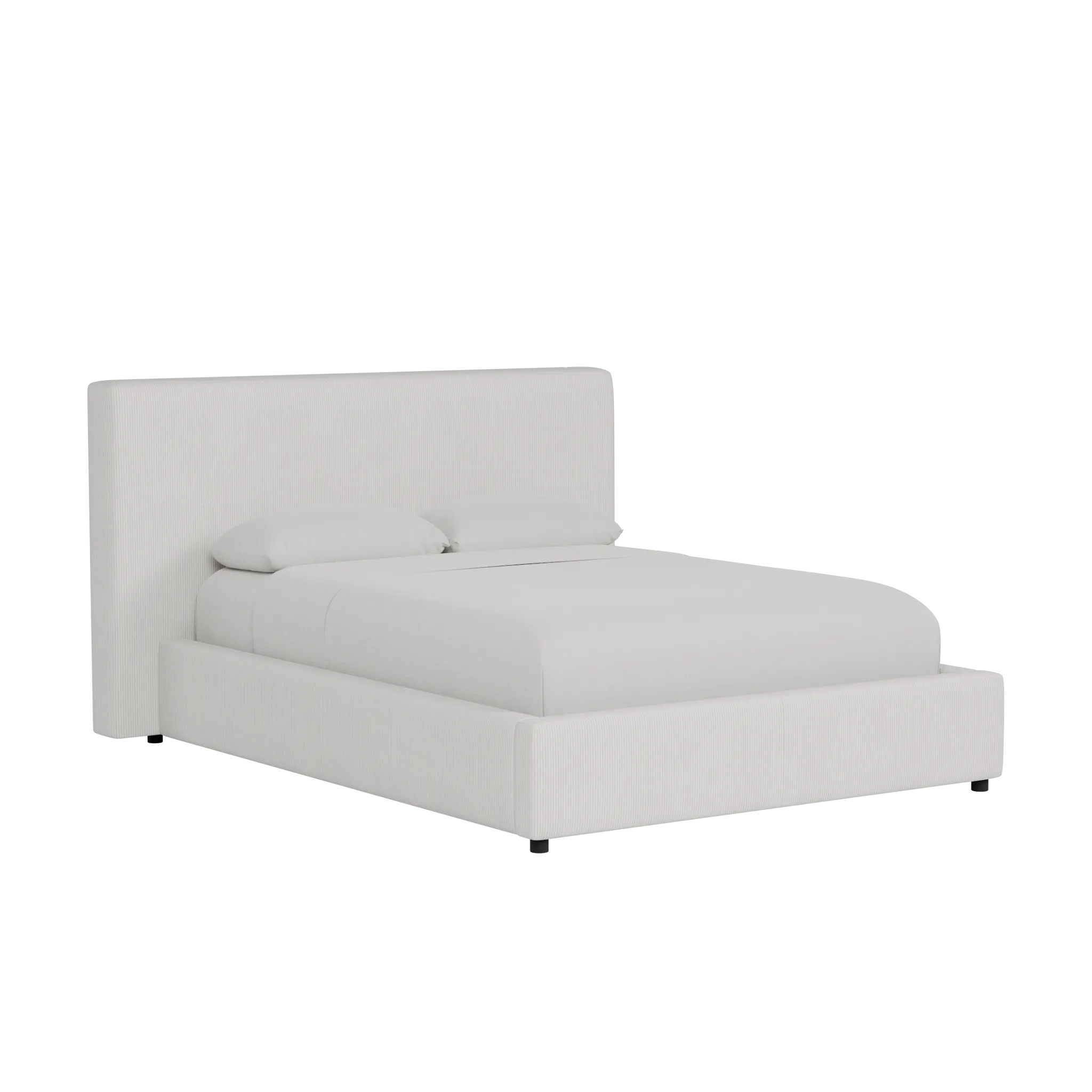 Grayton Lucy Light Beige 44" Upholstered Platform Bed