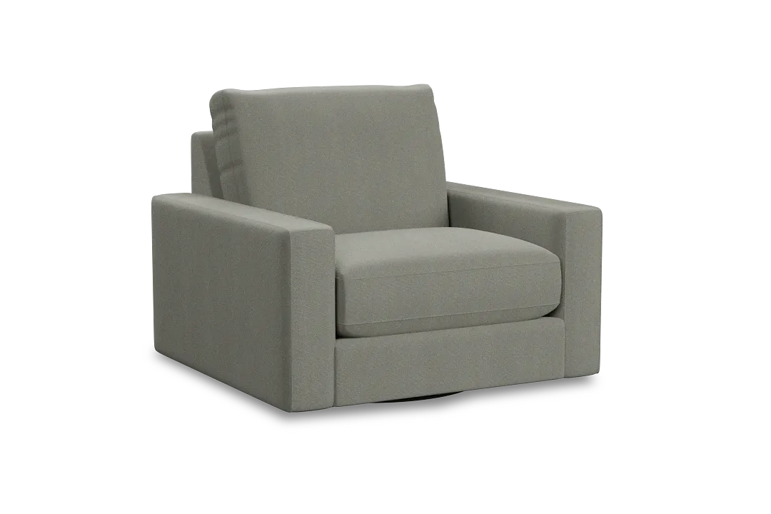 Edgewater Delray Pewter Swivel Chair