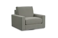 Edgewater Delray Pewter Swivel Chair